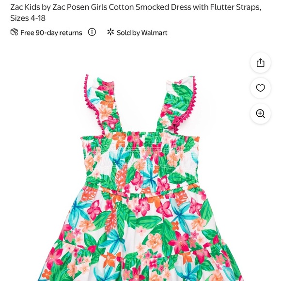 Floral Kids Casual Dress - Picture 2 of 10